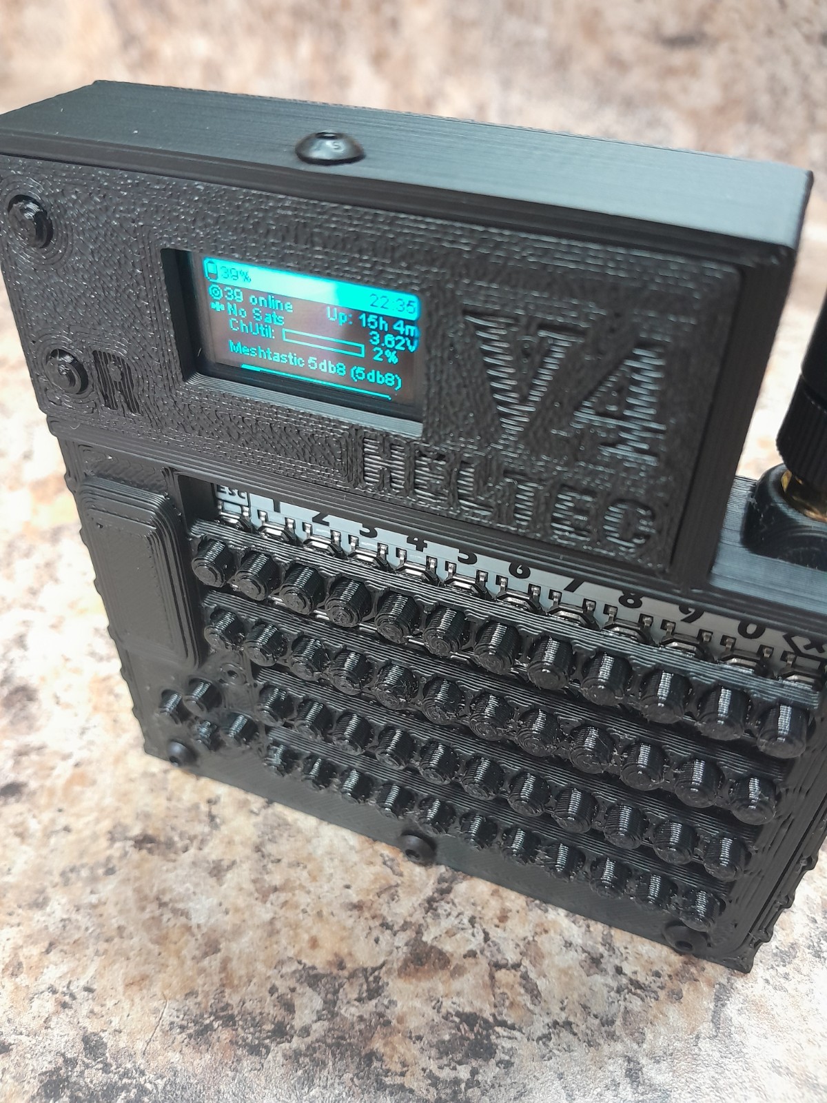 Meshtastic STAND ALONE node READY TO USE Heltec V4 3000mah battery BLACK