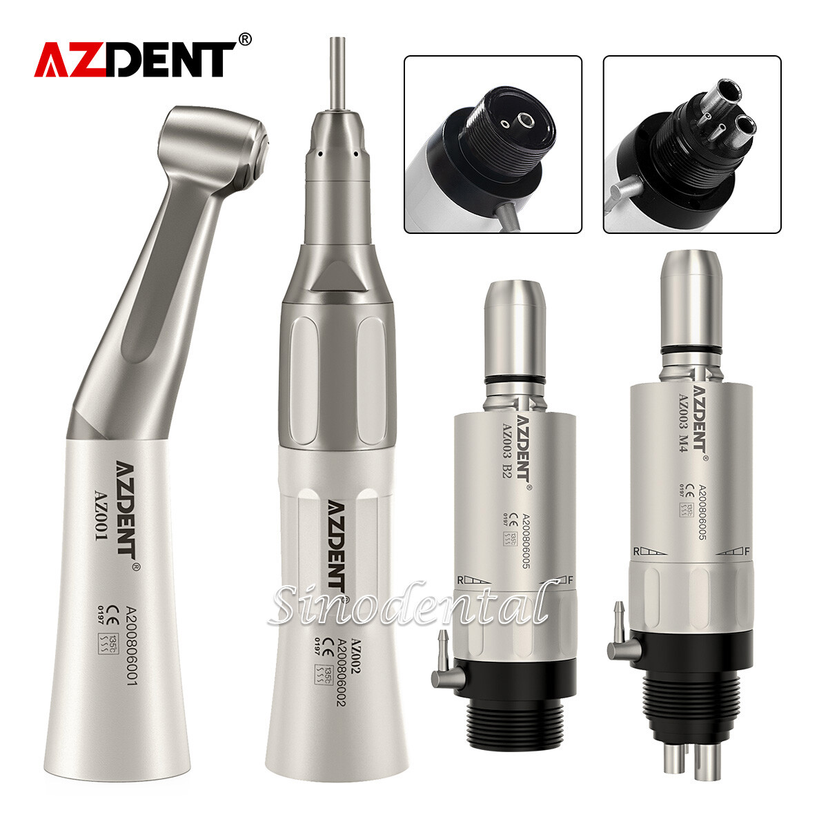 Dental NSK Style Low Speed Straight Contra Angle Handpiece 2 4 Holes Air Motor