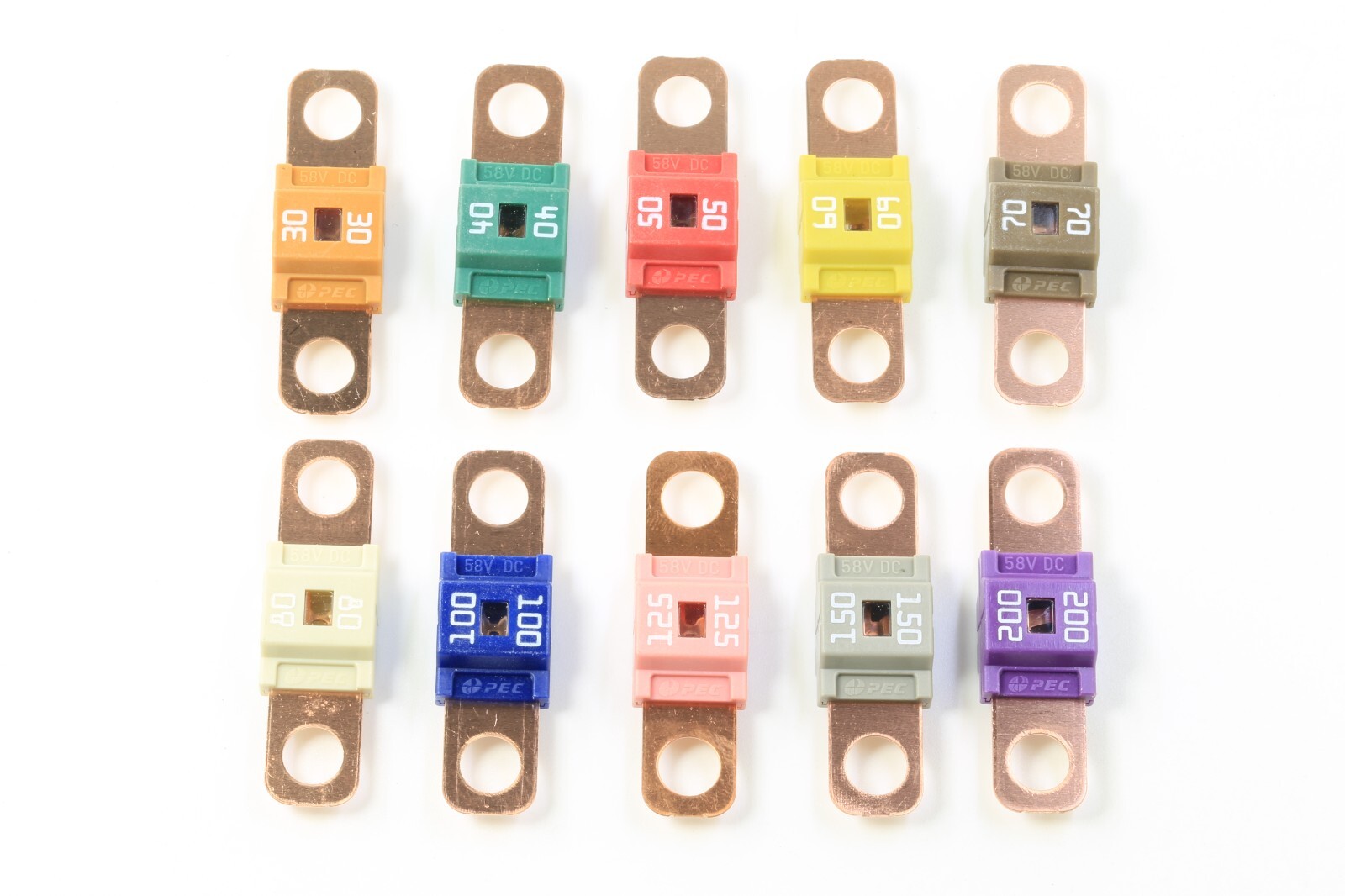 Premium 58V DC ANS MIDI Fuse 70A midifuse 70 amp 58VDC 6mm Bolt On – Brown
