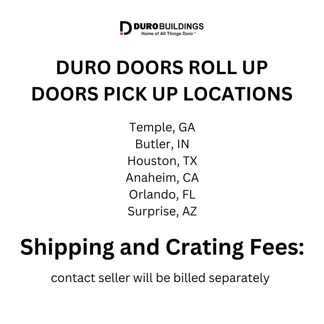 DuroSTEEL JANUS 650 Series DiRECT Self Storage Roll-up Door Hardware Included