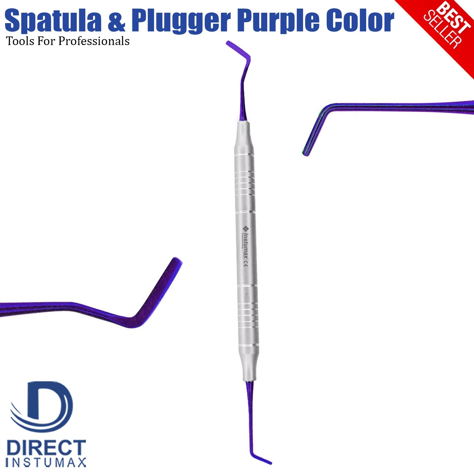 Dental Filling Tools Set Titanium Spatula & Plugger with Colorful Tips