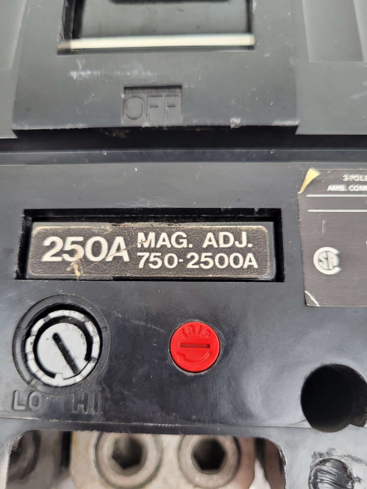 TJJ436250 GE 250 Amp 600 Volt 22kA Circuit Breaker – Next Day Option