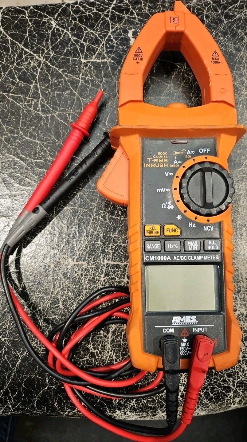 Ames AC / DC Digital Clamp Meter Cat lll 1000V CAT IV 600V CM1000A T-RMS INRUSH