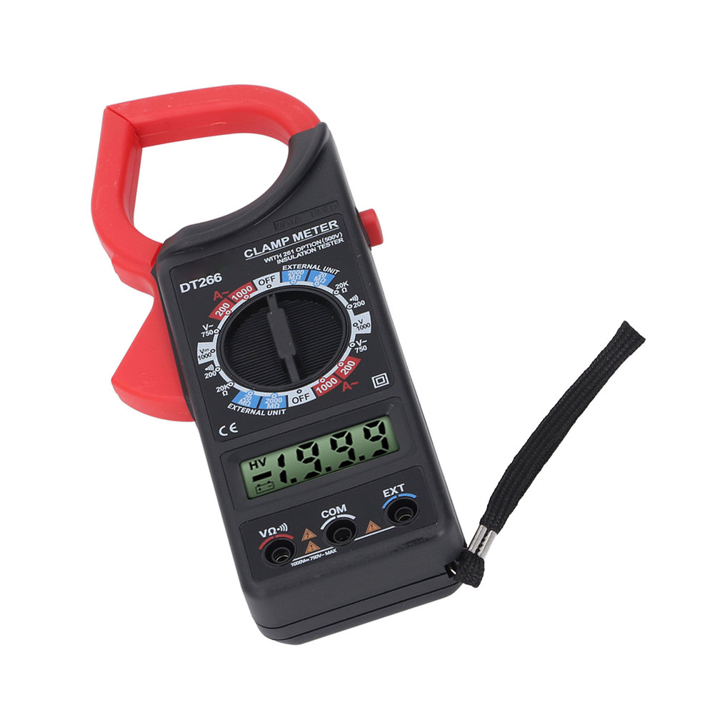 DT266 Digital Clamp Meter with Wide Range AC 0 1000A DC 0 1000V Measurement