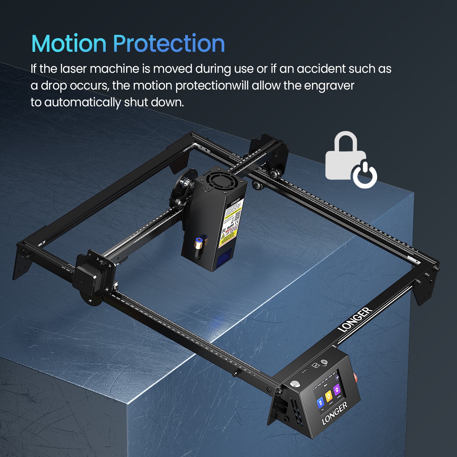 LONGER RAY5 20W Laser Engraver Machine DIY 3.5 ” Color Screen Precision US