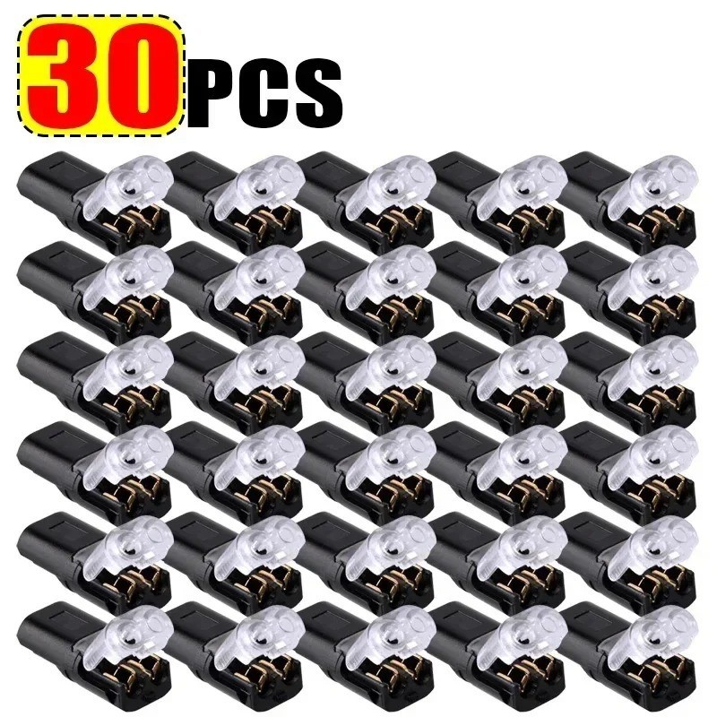 100pcs Double-Wire Plug-in Connector, Cable Clamp with Locking Buckle, AWG 18-22