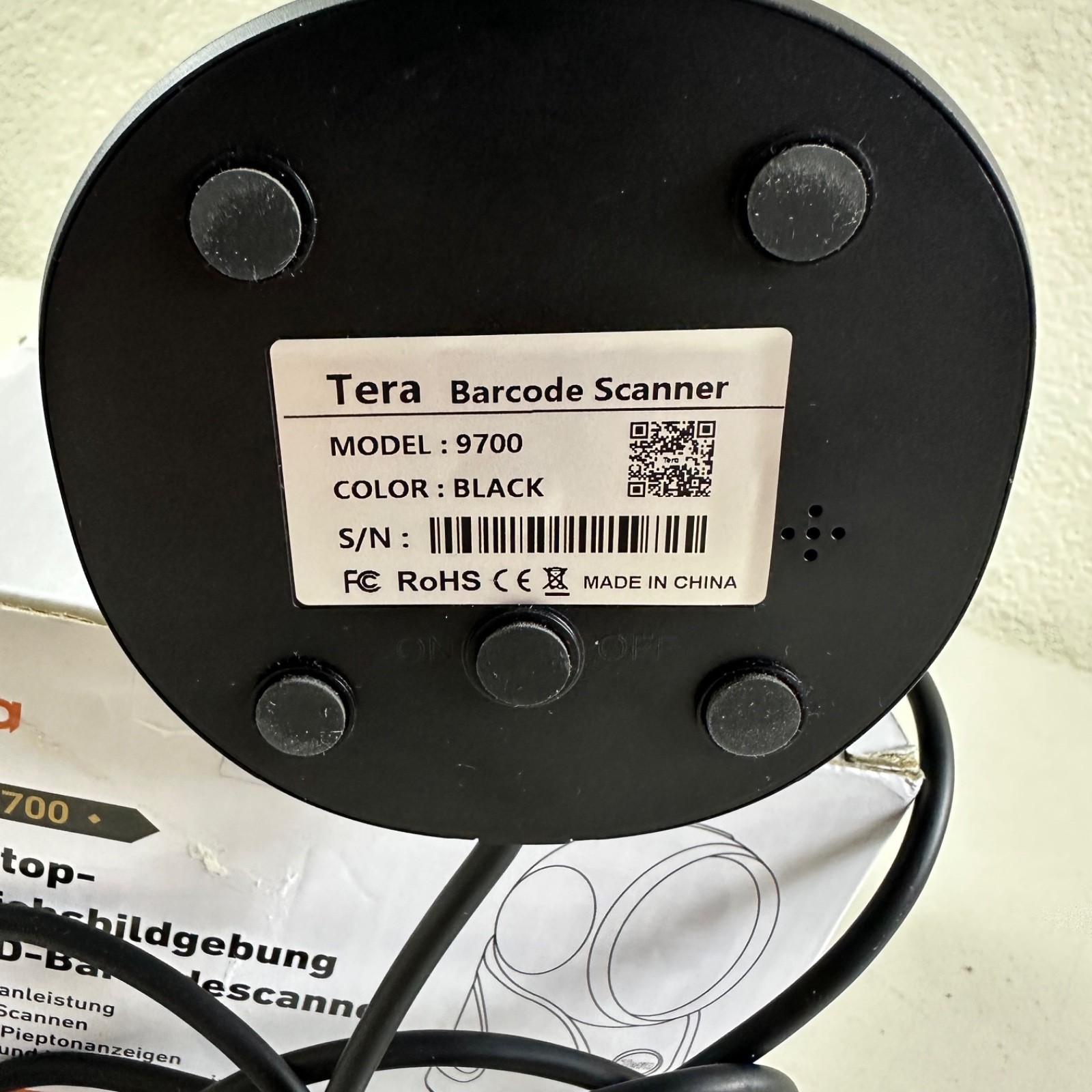 Tera Barcode Scanner Handsfree Omnidirectional 1D 2D QR USB Wired Model 9700