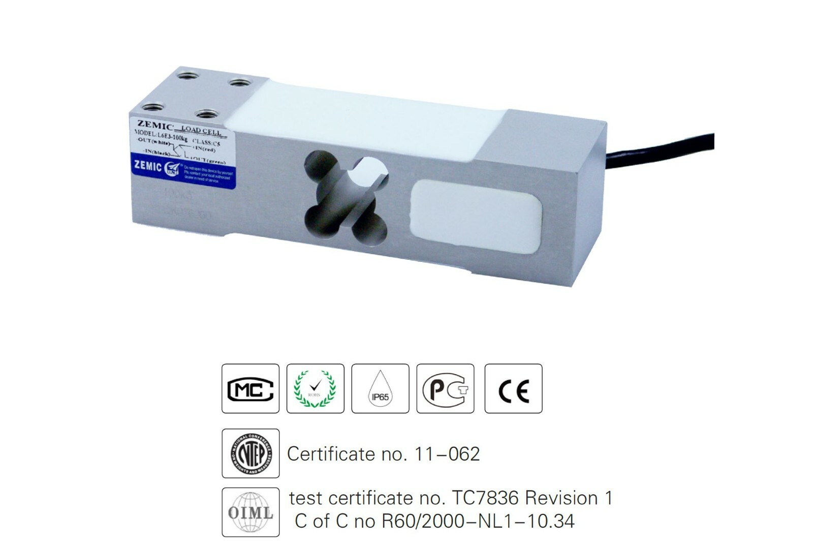 L6E3 50 KG 100 KG 200 KG 400 KG 3B IP65 load cell with 10 ft Cable