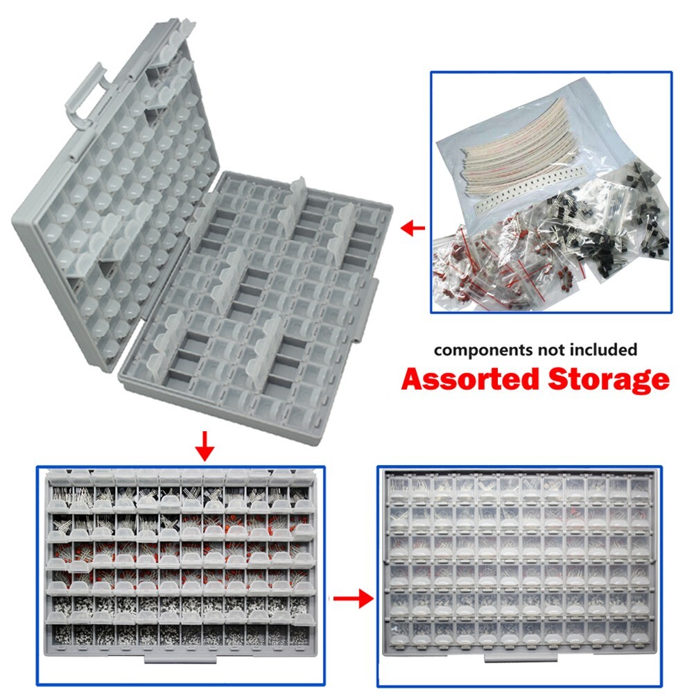 AideTek Box-all Enclosure SMD tiny parts Surface Mount Organizer storage Labels