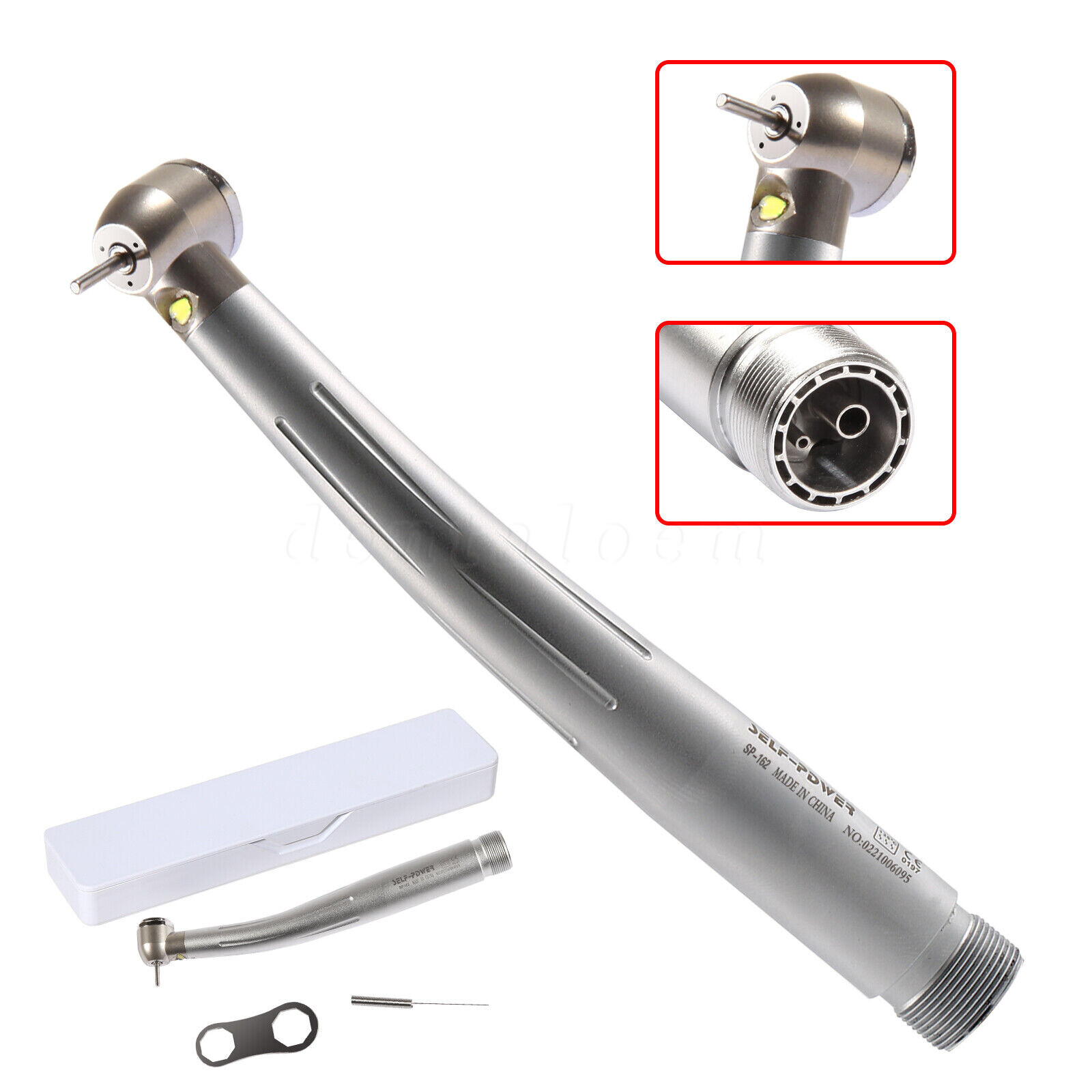 NSK Style Dental Fiber Optic LED High Speed Handpiece Turbine 2-Hole Self Power