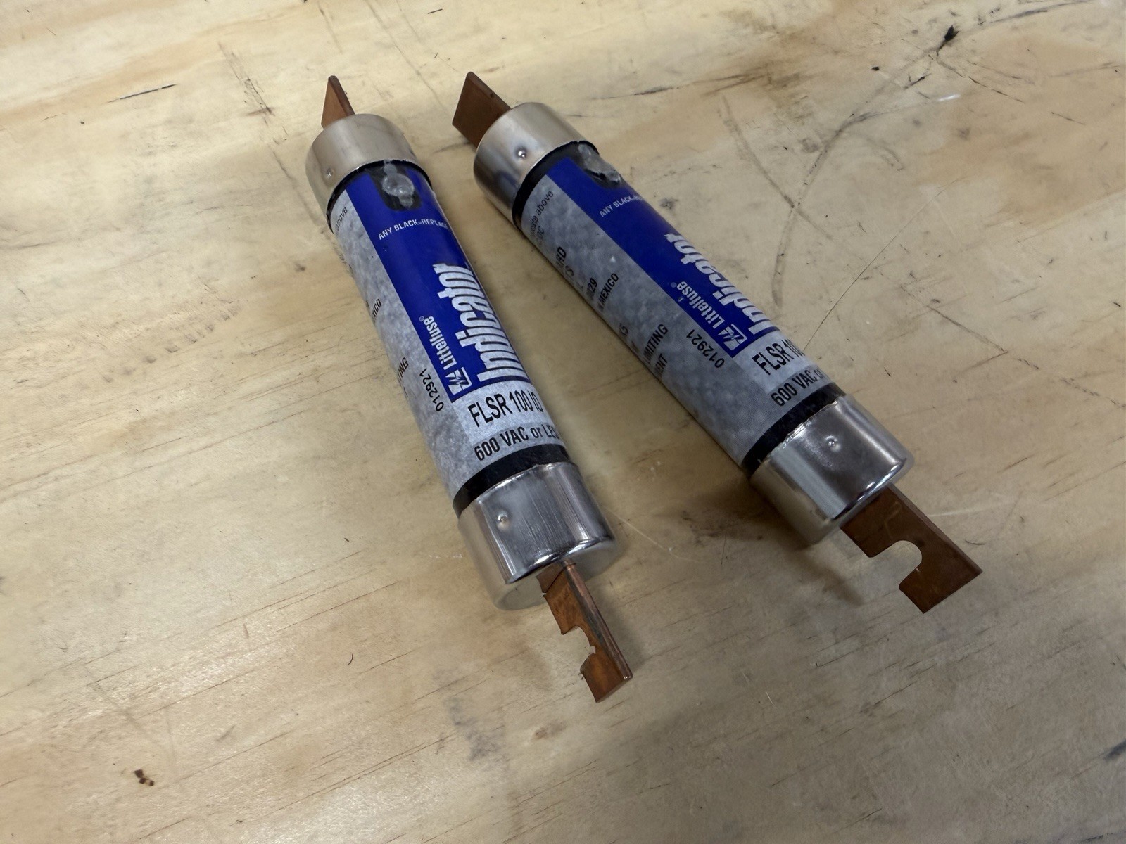 2 Pack Littelfuse FLSR100 ID Indicator Fuse 100 Amp Class RK5 600Vac Time-Delay