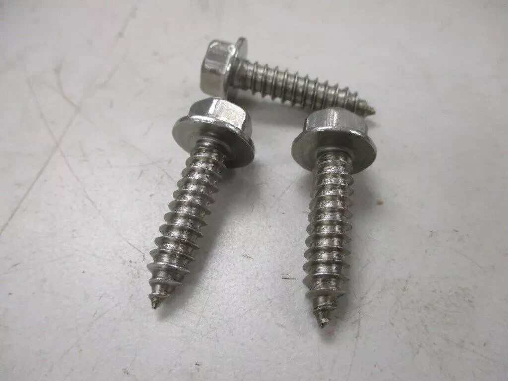 # 14 x 1″ Hex Washer Head Sheet Metal Screws Self Tapping Stainless Steel (50)