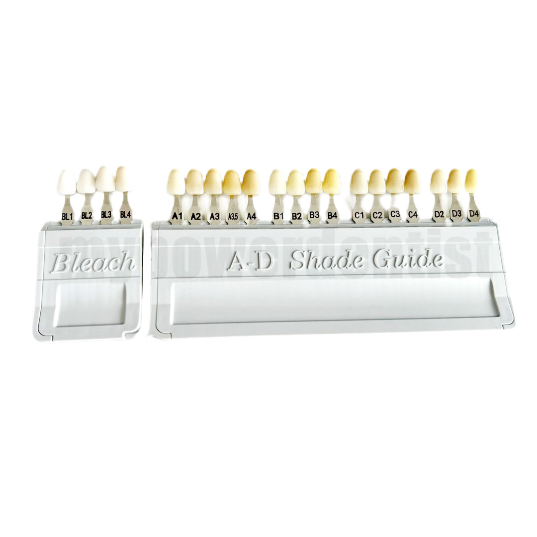 Dental Teeth Shade Guide Porcelain Ivoclar 20Color A-D Tooth 4-Bleach Vivadent