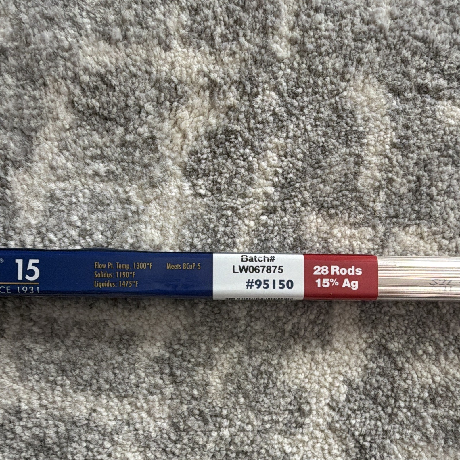 Lucas-Milhaupt SIL-FOS 15 15% Silver Brazing Rods 28 Rods