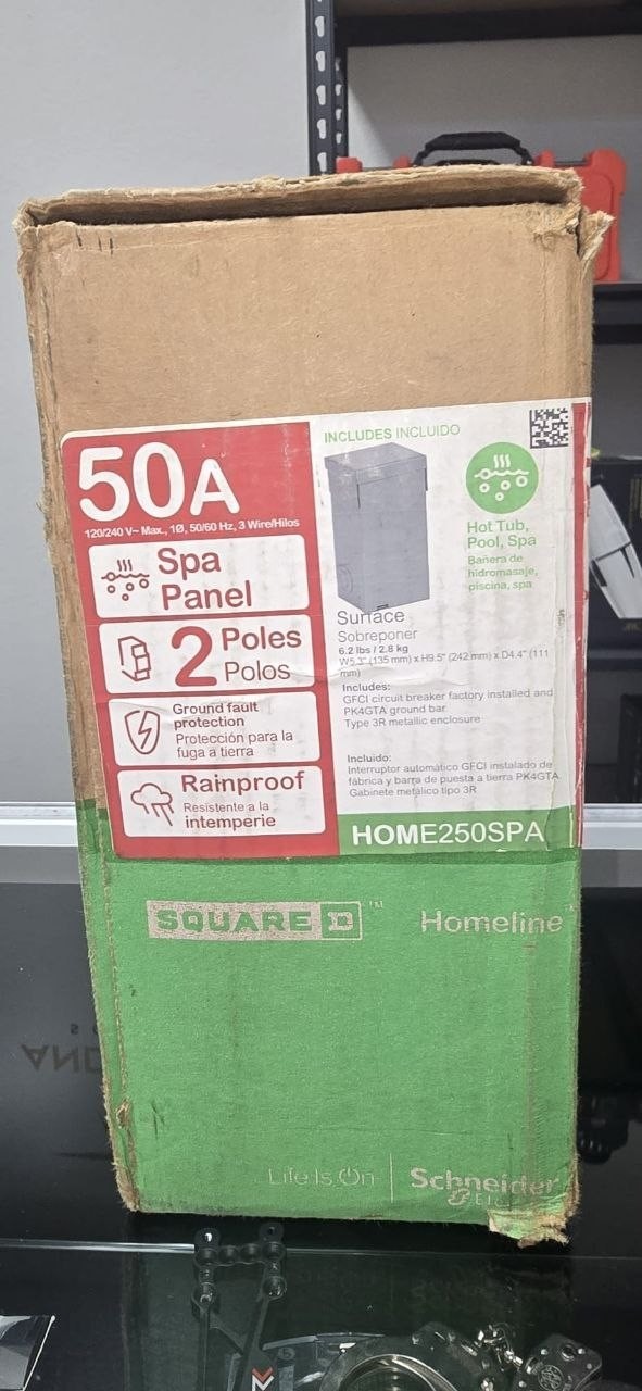 Square D – HOME250SPA Homeline Spa Panel, Load Center With 50-Amp Enclosed Main