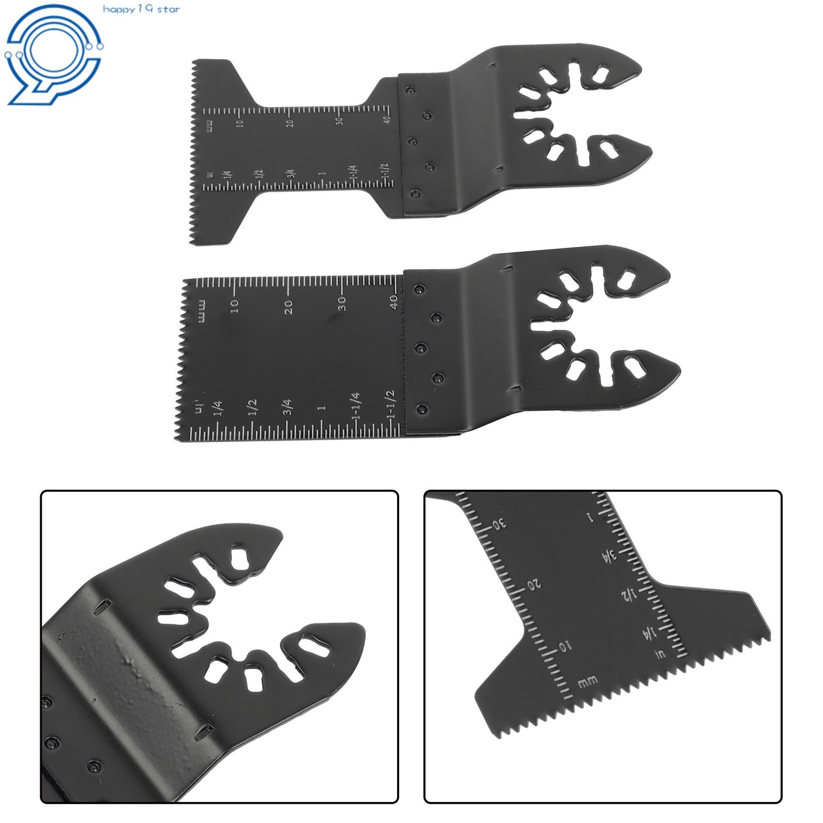 50-Piece Universal Oscillating Saw Blades 34mm & 44mm Multi Tool Blades Kit