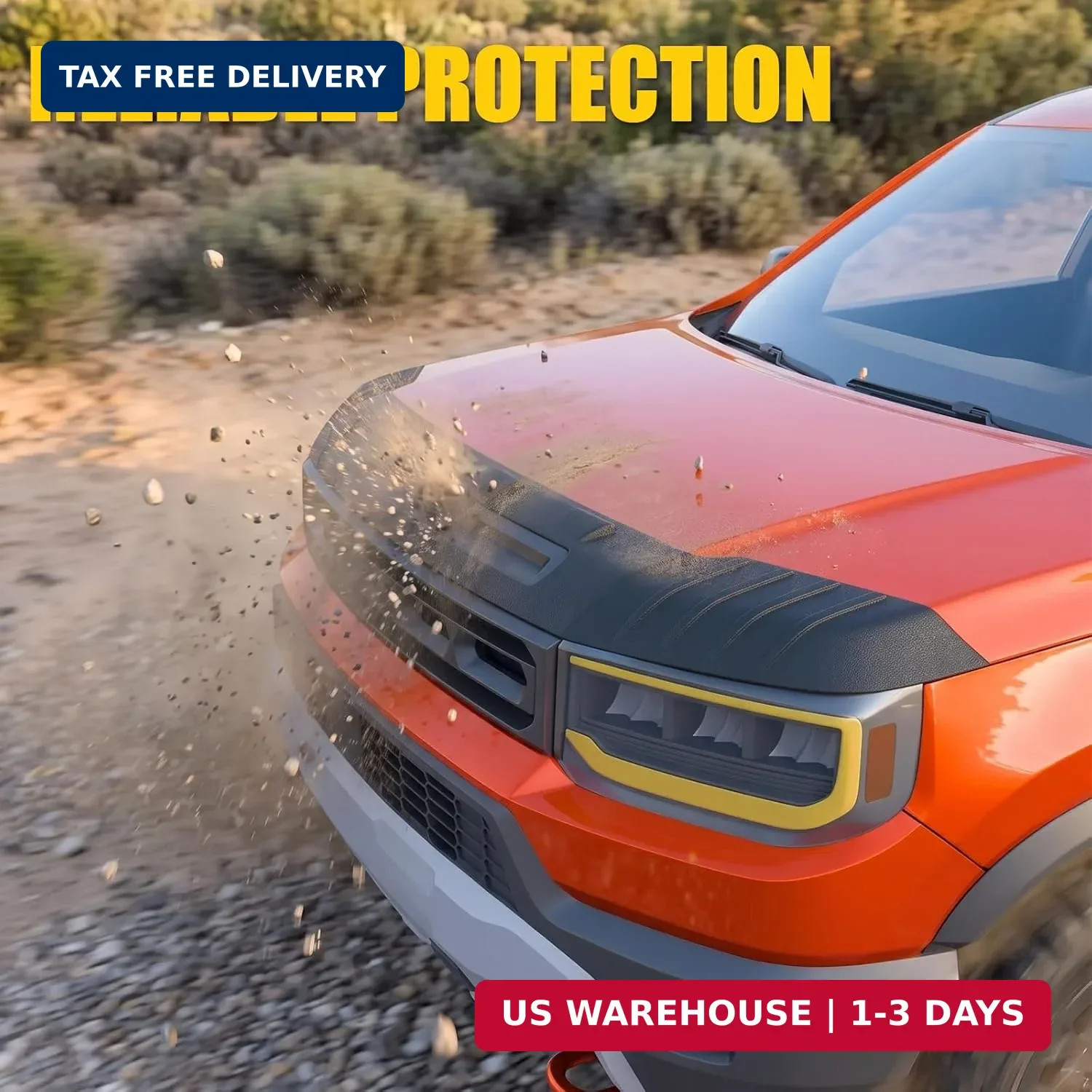 TPE Hood Protector Compatible with 2026 Honda Passport 4th Gen | Matte Black Fle