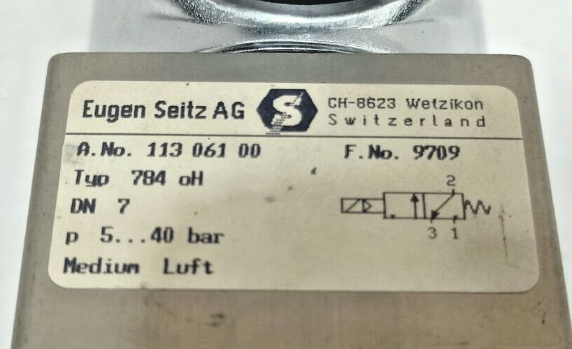 EUGEN SEITZ AG 784 OH 113 061 00 VALVE NEW FAST SHIPPING