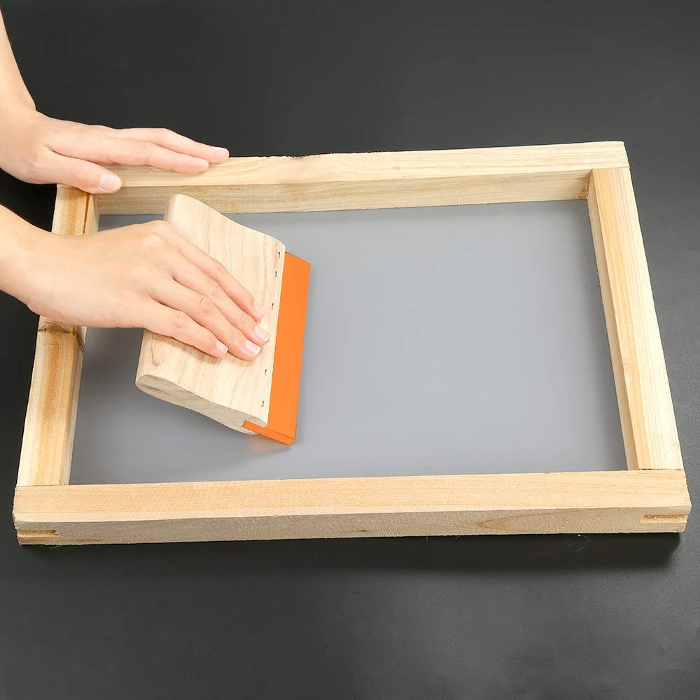Screen Printing Squeegee Set Wooden Handle 2 Sizes