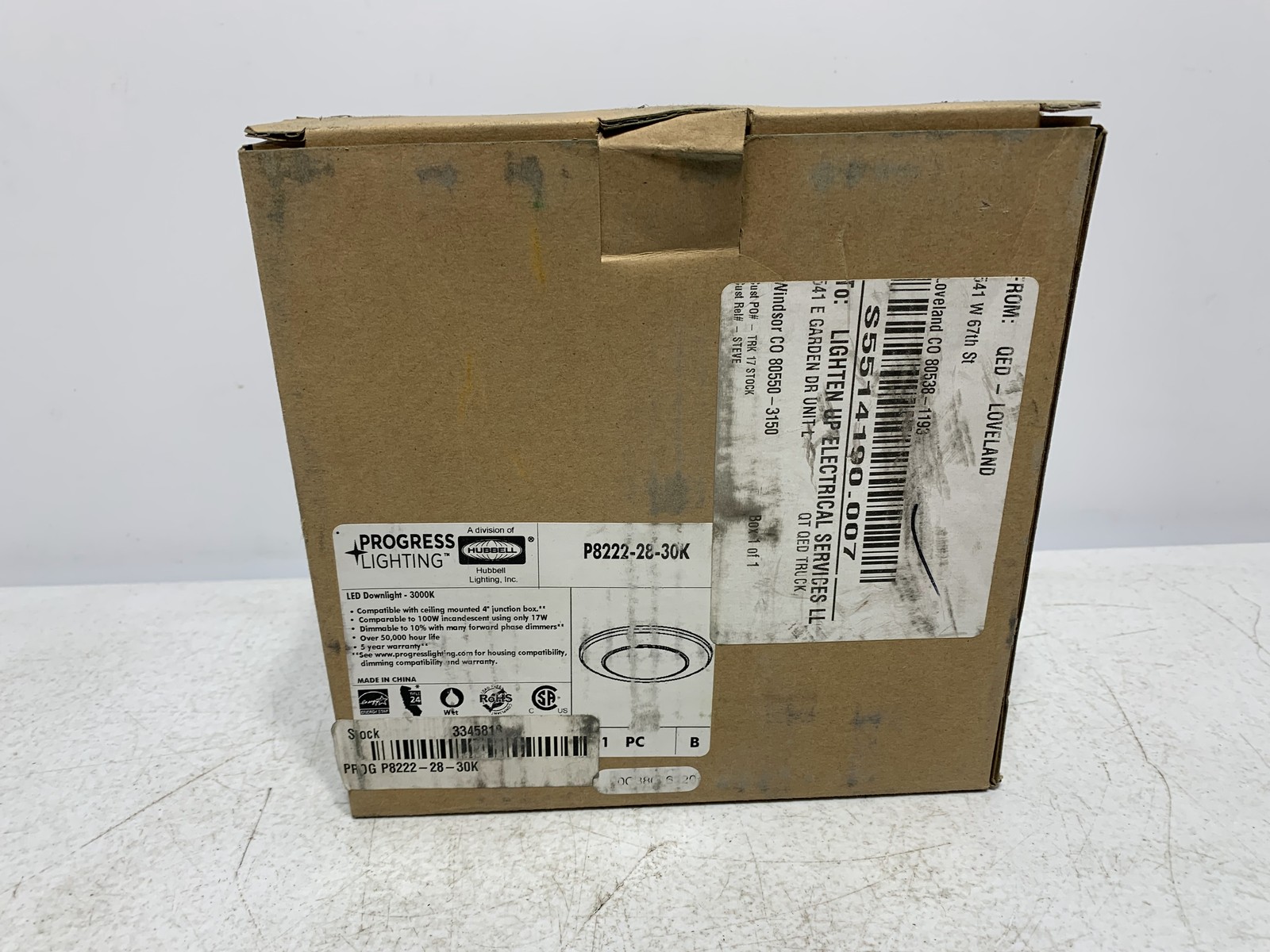 Progress P8222-28-30K 7.25″ LED Slim Flush Mount 17W 3000K White