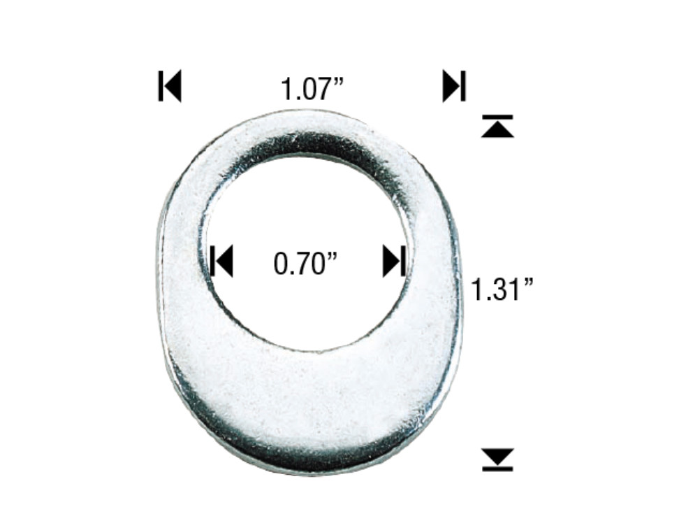 10 Keystone Washers – Offset Hole Cragar Keystone Mag Washers Off Center