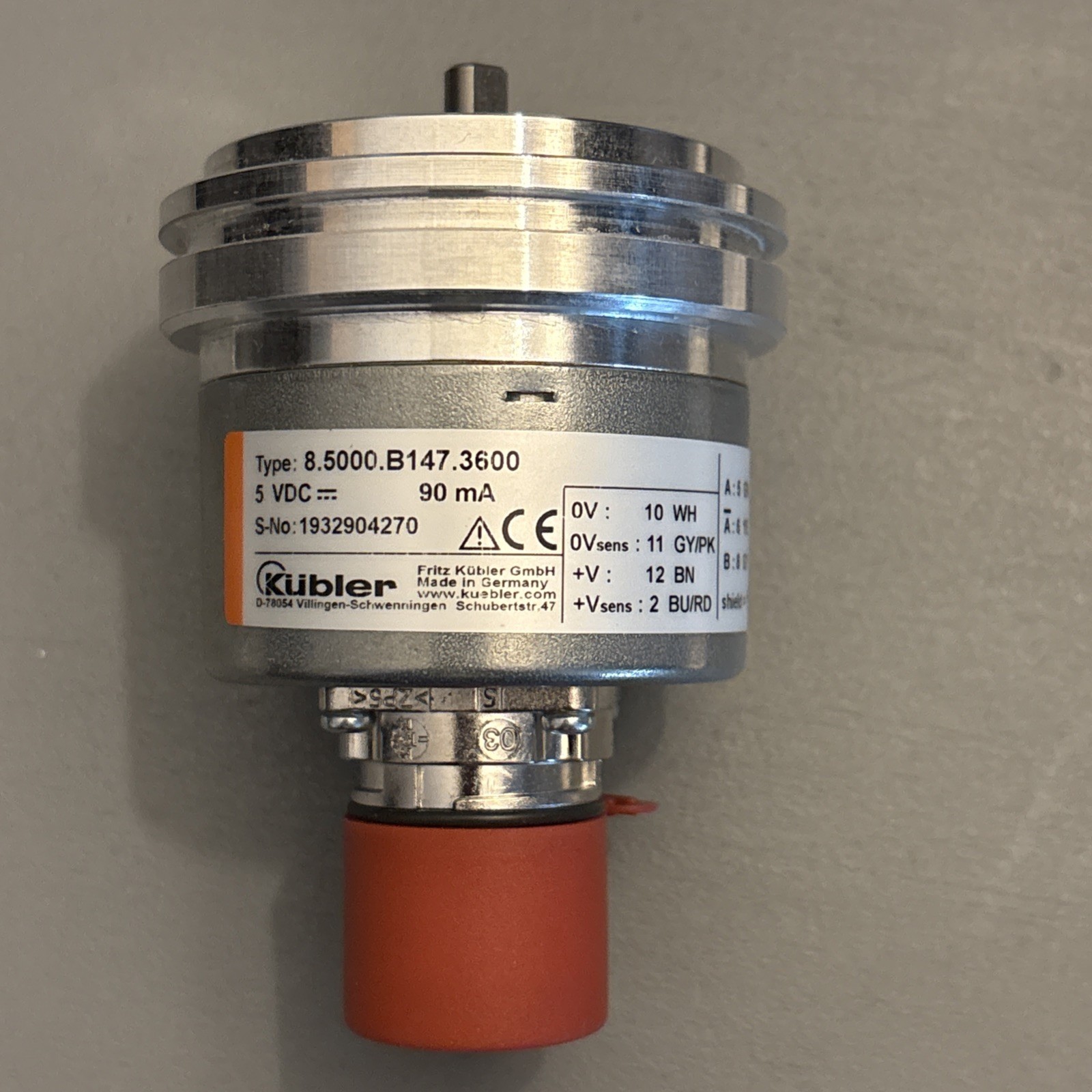 Kubler Sendix 5000 series Incremental Encoder 3600 PPR 8.5000.B147.3600