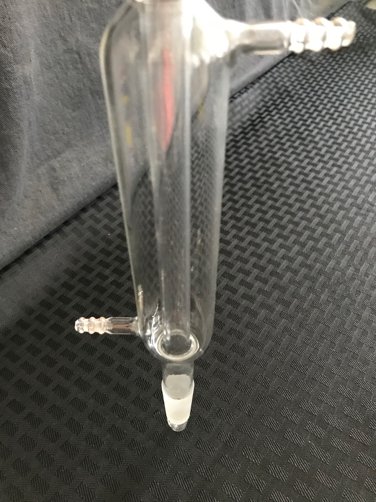 Laboratory Glass 19/38 Liebig Distillation Condenser 145mm EL Tube End 8mm Hose