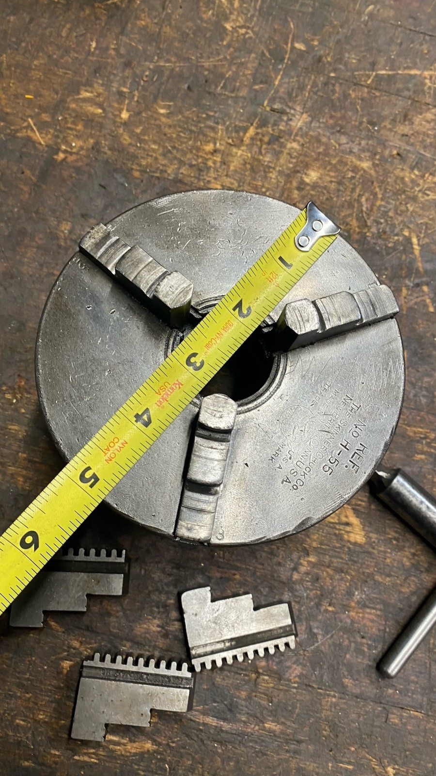 5” Skinner Lathe Chuck 3 Jaw Scroll Chuck Hardinge Taper Lock Mount