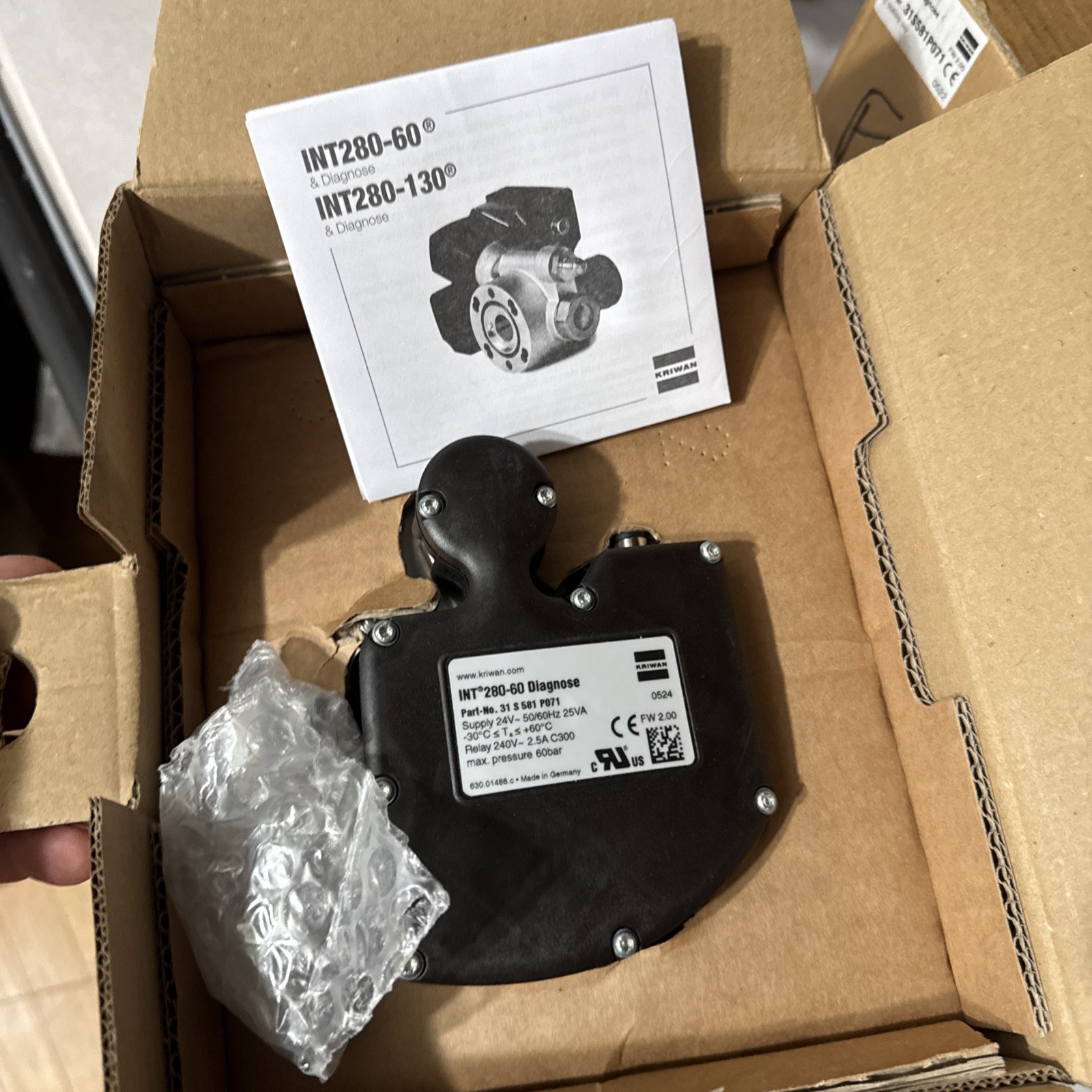 Kriwan INT 280-60 Diagnose 31S581P071 24v Compressor Oil Level Regulator New