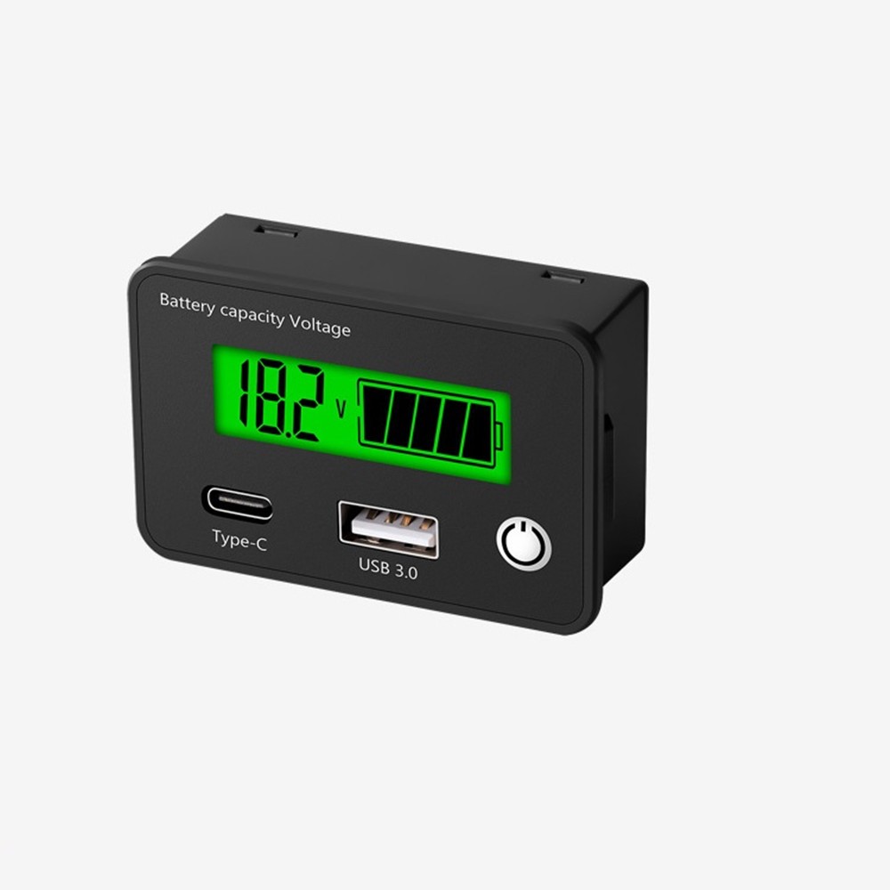 Battery Capacity Voltmeter Tester Lithium Voltage Meter Tester Gauge Monitor D