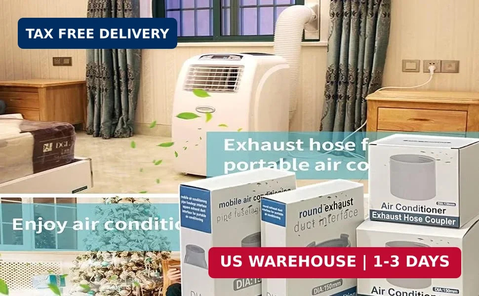 5 Inch Portable AC Air Conditioner Hose Anti-Clockwise Thread & Length up to 80″