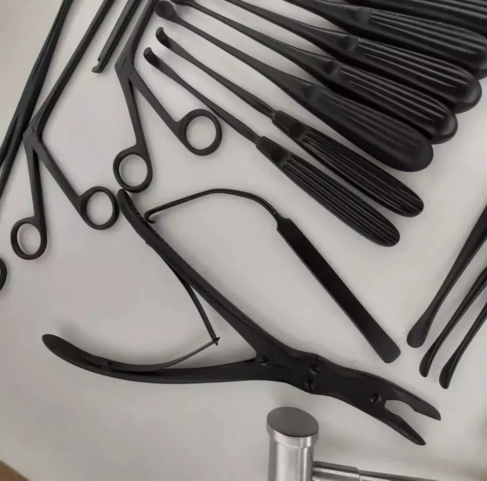 Laminectomy Surgical Instrument Set 35 PCS Black Coated Orthopedic Spine Tools G