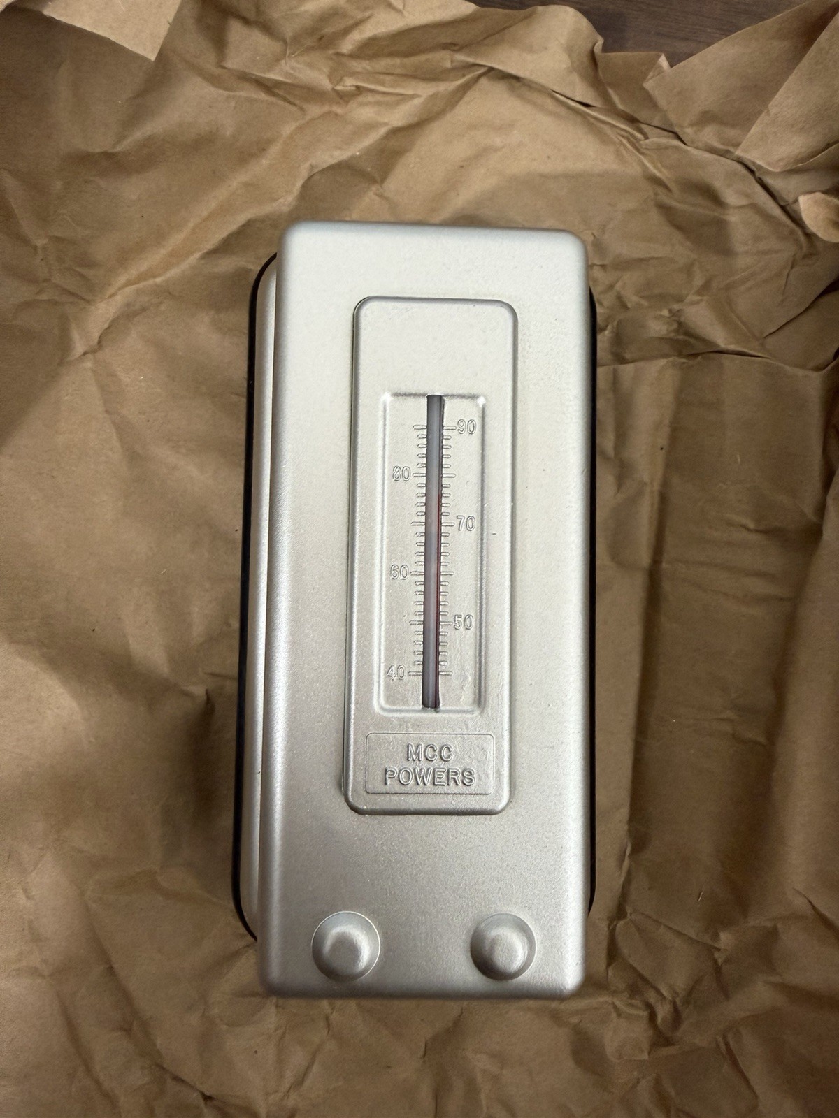 Powers Surface Mounted Analog Thermostat Gray