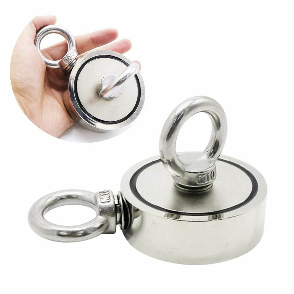 Double Sided Super Strong Neodymium Fishing Magnet 400/600/800LB Pulling Force