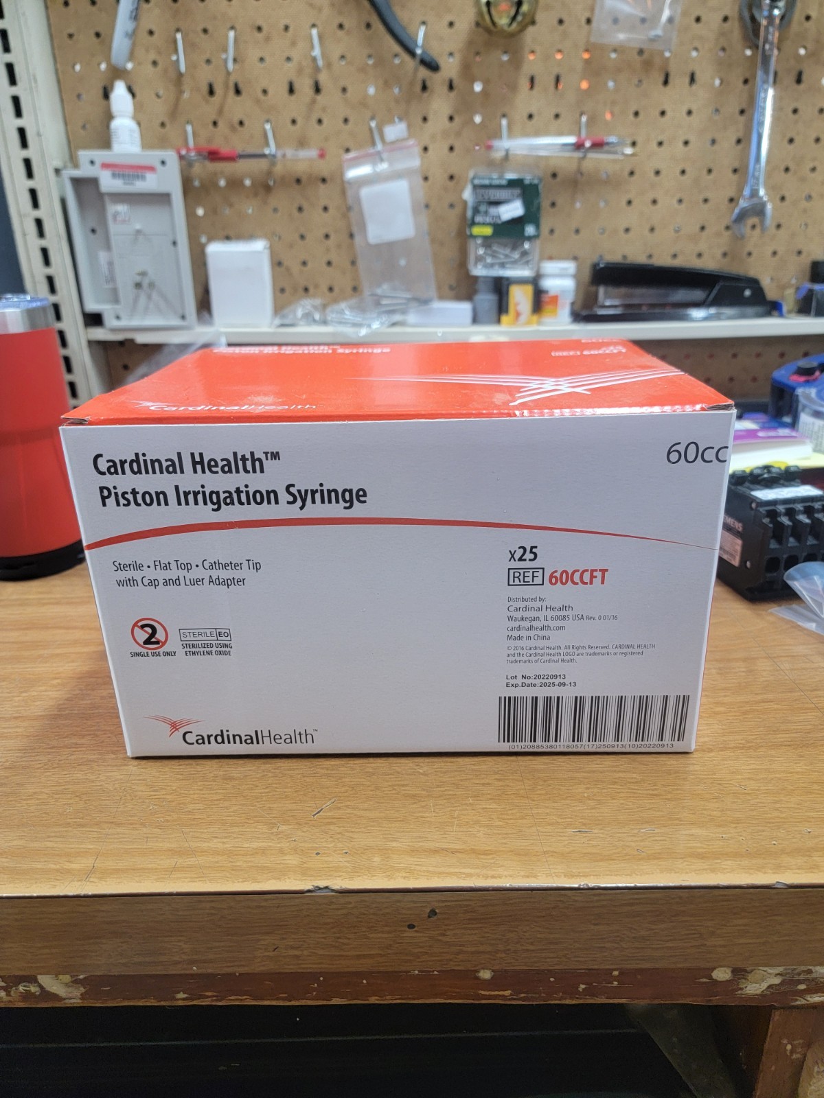 Cardinal 60cc Piston Irritation Syringe 60mL SYRINGE ONLY, Sterile, 25pk