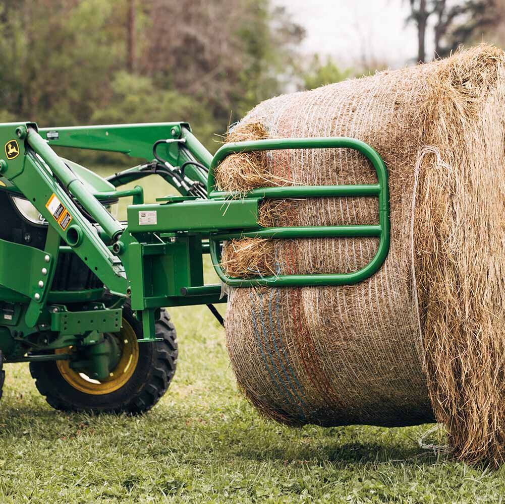 Titan Attachments Round Hay Bale Gripper Fits John Deere Hook and Pin Tractors