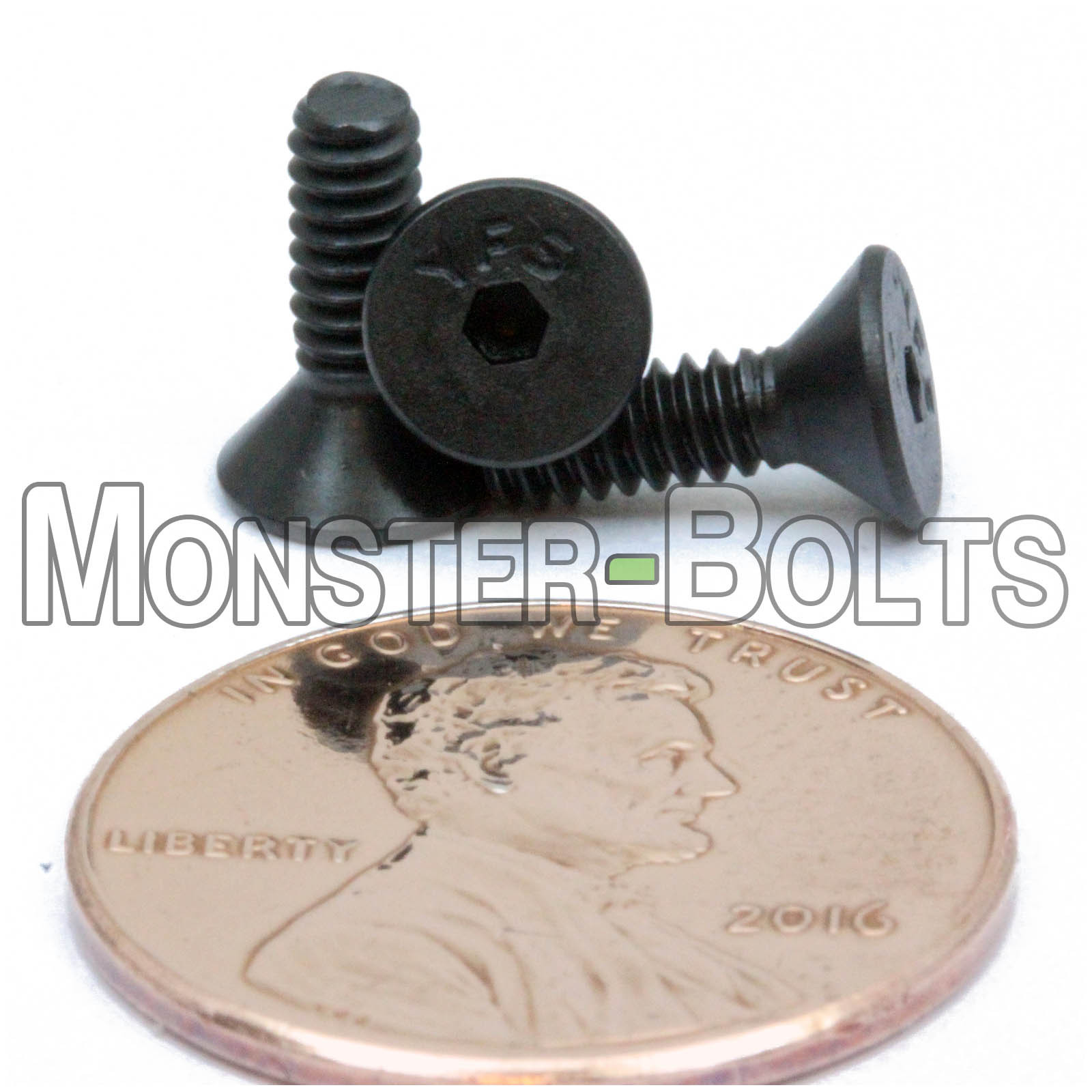 #4-40 Flat Head Socket Cap Screws, Alloy Steel Black Oxide SAE Countersunk 82°