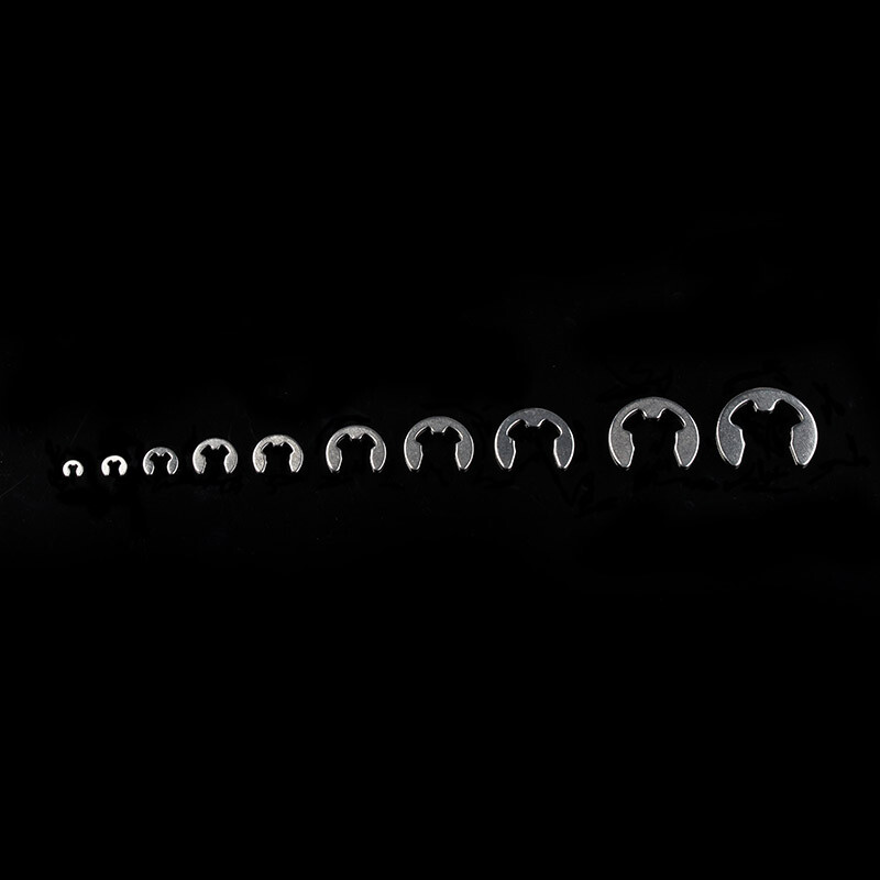 200PCS E Clips C Circlips Retaining Ring Assorted Stainless Steel Kit 1.5mm-10mm