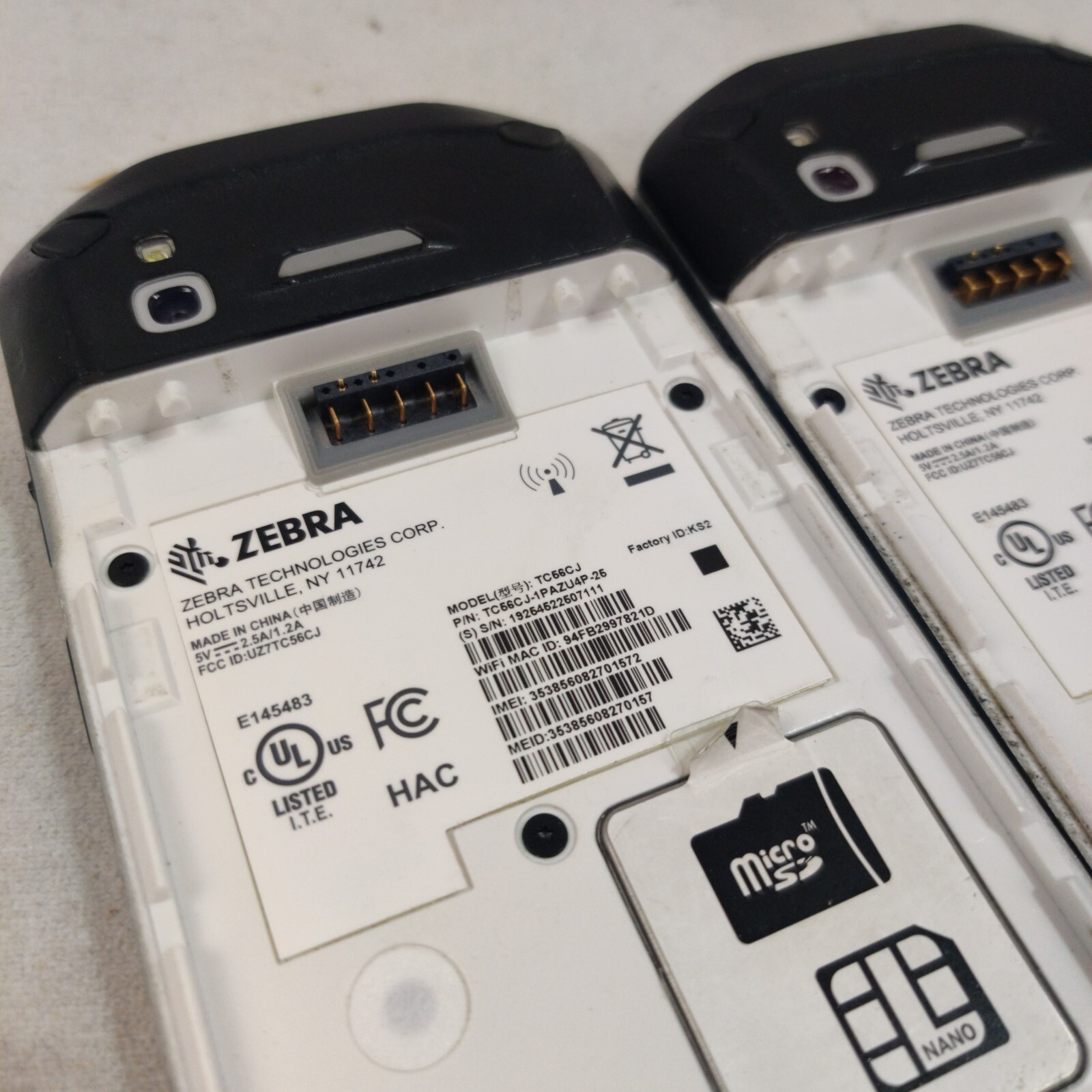 Lot of 4 Zebra TC56 TC56CJ-1PAZU4P-25 Scanner FOR PARTS ONLY – PLEASE READ
