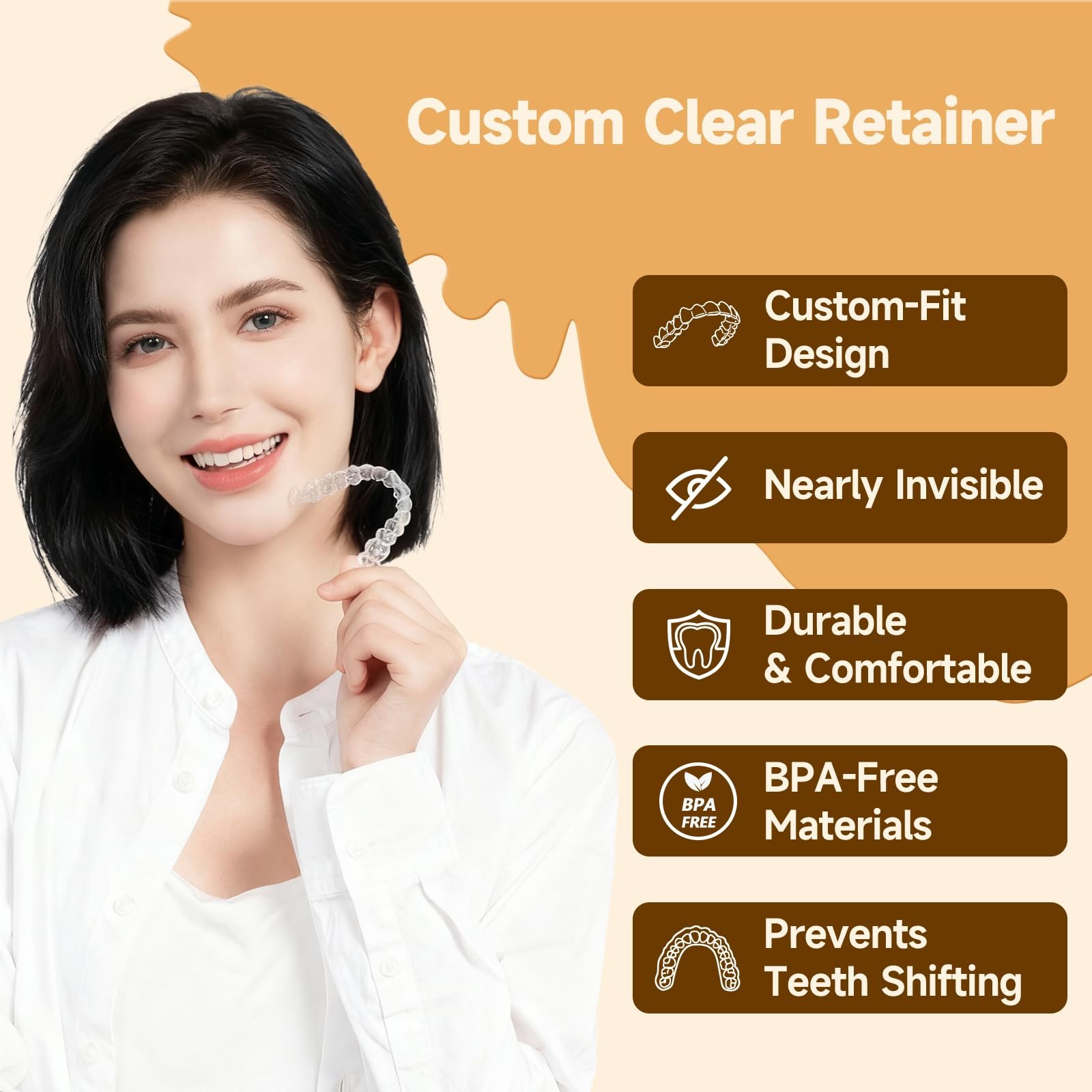 Custom Clear Retainers – Invisible Teeth Retainer for Adults & Teens – Comfor…
