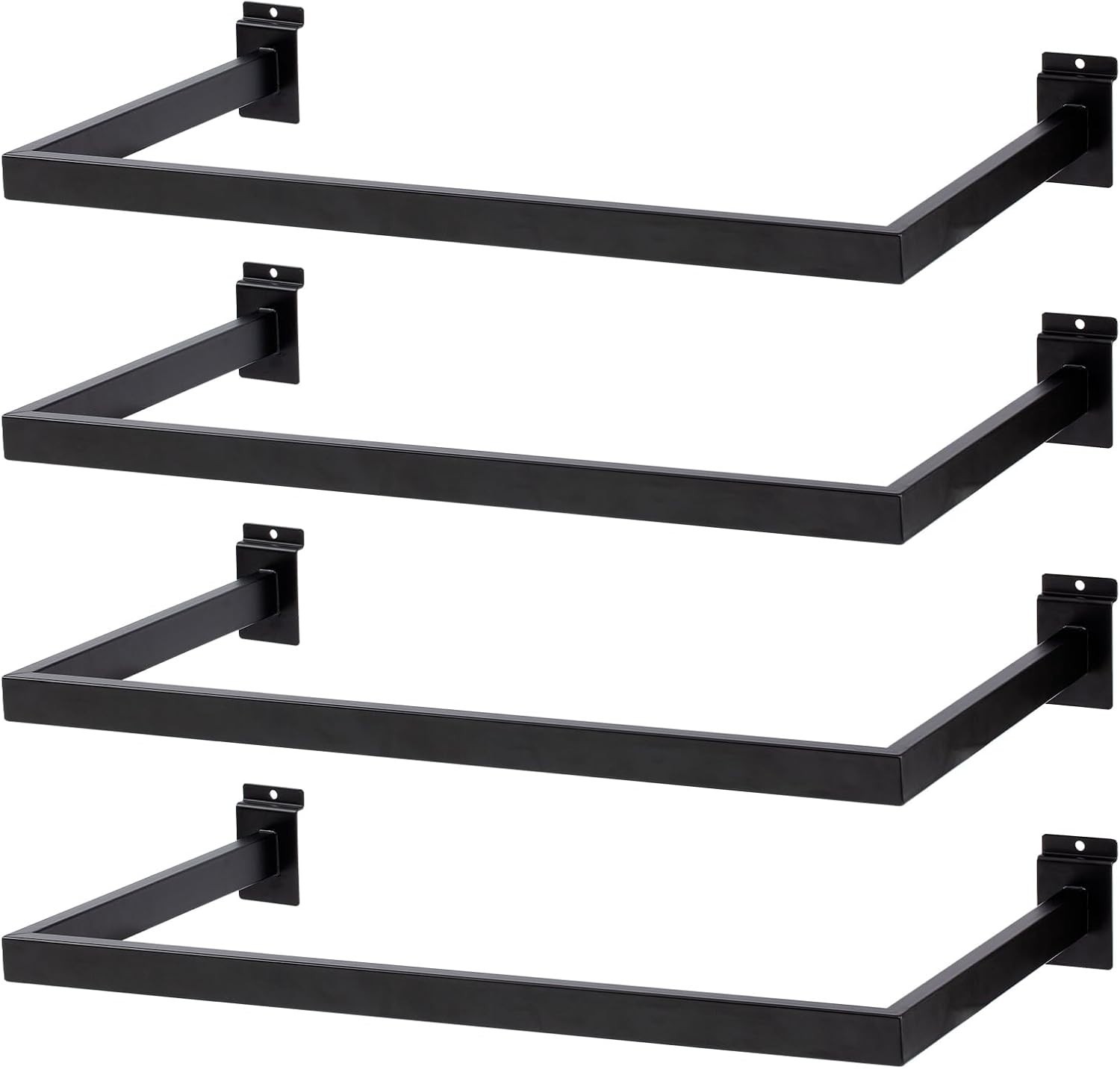 Slatwall U-Shaped Rectangular Tubing Hangrail – 24″x12″, Slatwall Accessories…