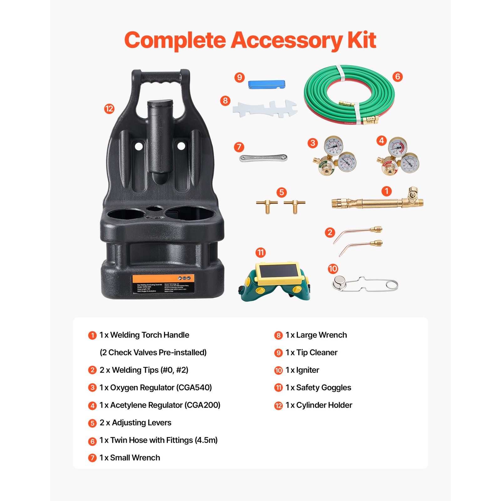 Uimoso Oxygen Acetylene Torch Kit with Check Valves for Welding and Brazing