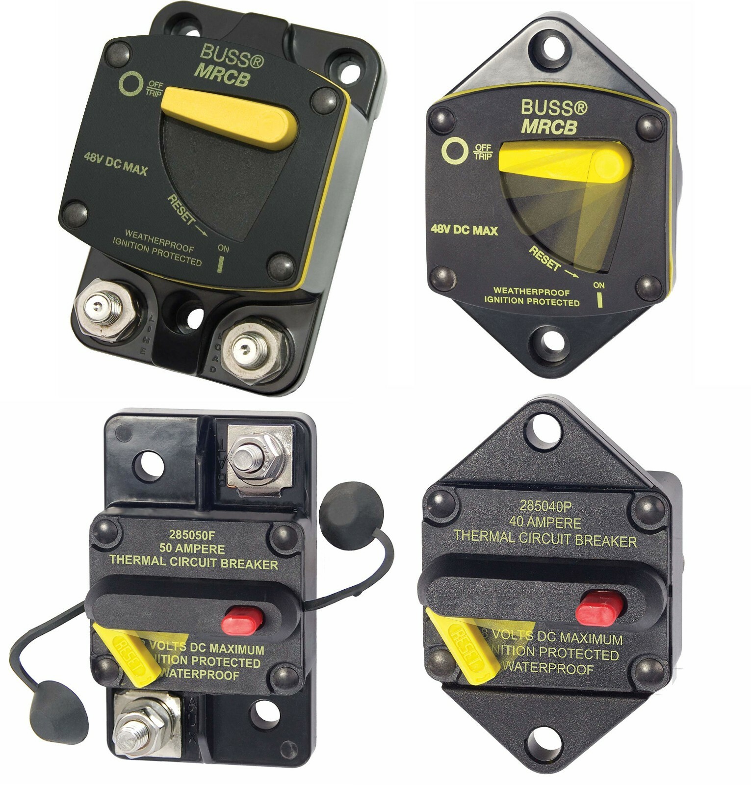 Bussmann 187 & 285 Series Circuit Breakers – Surface Mount Waterproof