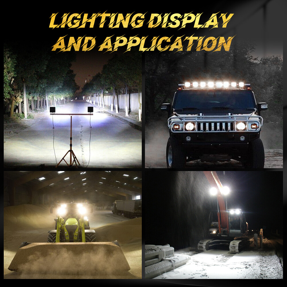 10PCS LED WORK Lights for Caterpillar Skid Steers Excavator Forklift Loader Car