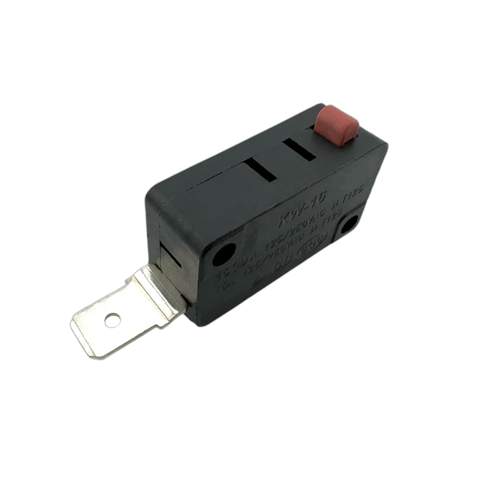 KW-16 USHUN Red Button Micro Switch 2-Pins 16A 125/250VAC T125 Normally Open