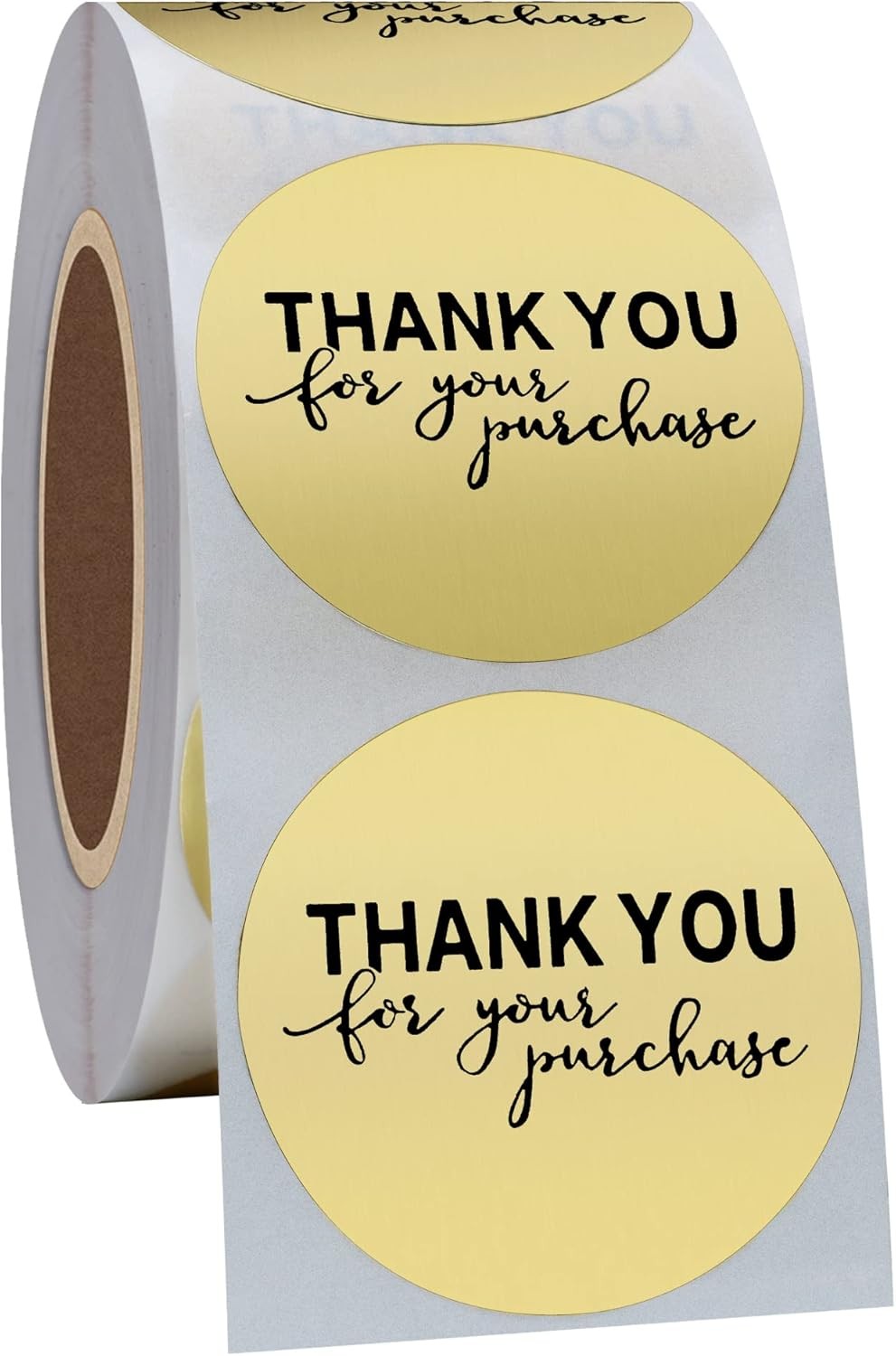 Hybsk Gold Foil Thank You for Your Purchase Stickers 1.5″ Round small,