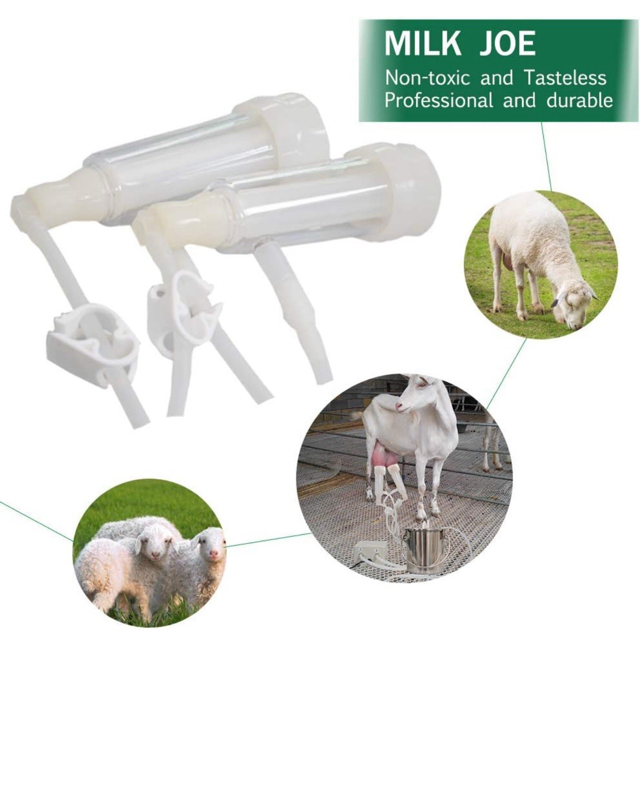 Electric Cow Goat Milking Machine 3L Stainless Steel S13 Used Missing Pieces