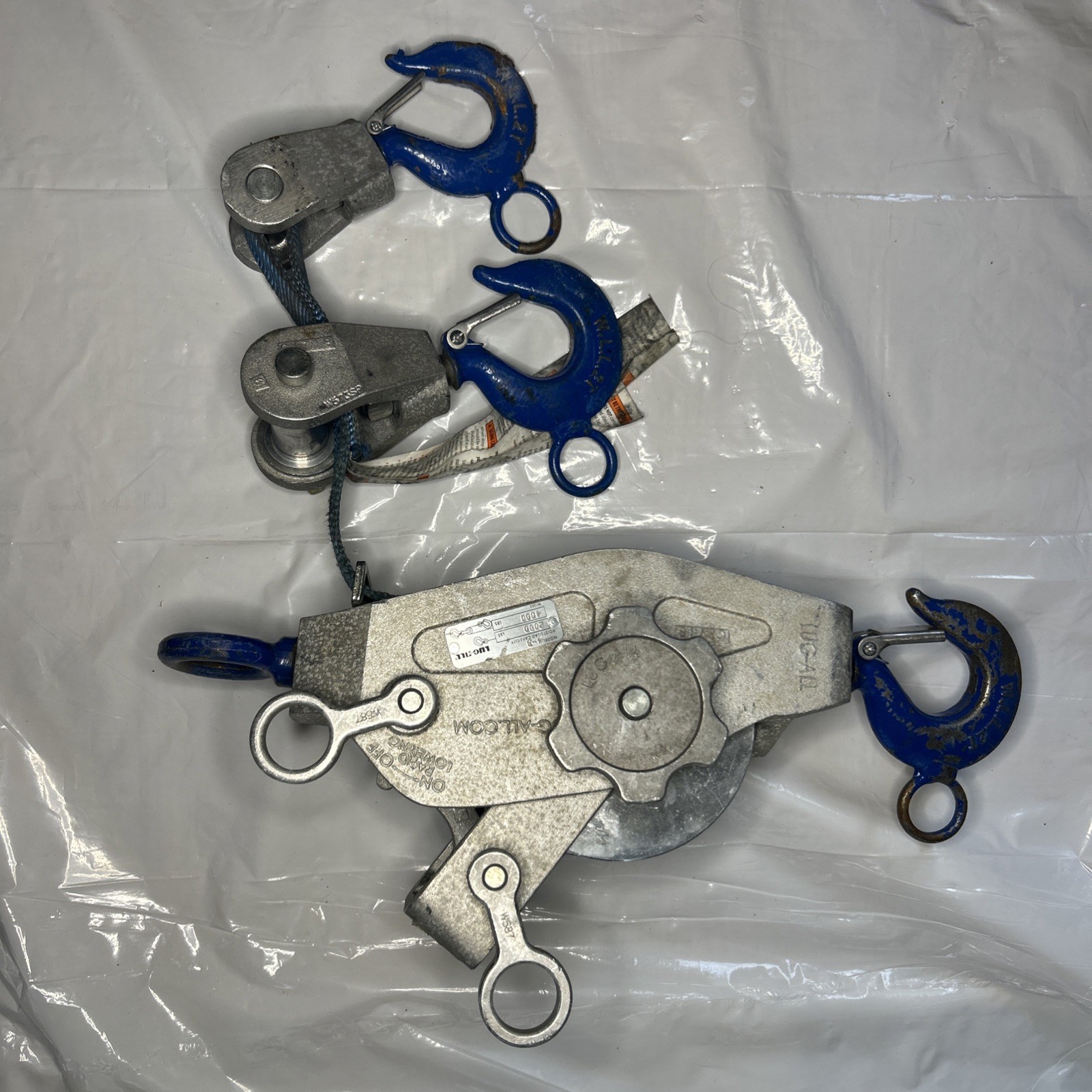 Lug-All Industrial-grade 2-ton web strap come along ratchet winch hoist