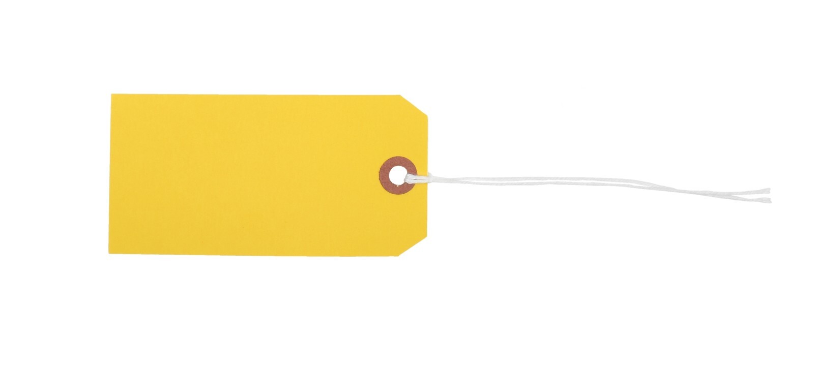 100 Yellow Tags 4 3/4″ x 2 3/8″ Size 5 Inventory Shipping Hang Tag with String