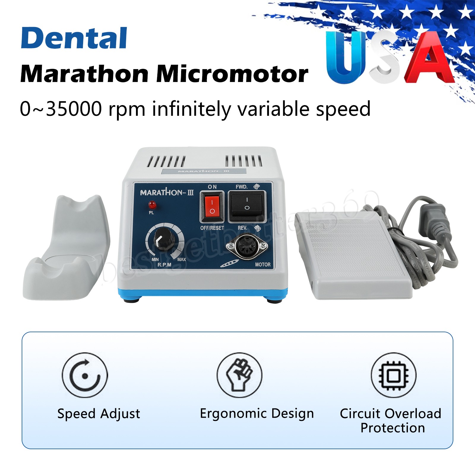 Dental Lab Marathon Electric Polisher Unit N3 Micromotor Polishing Machiner |NEW